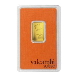 5 Gram Valcambi .9999 Fine Gold Bar in Assay