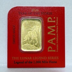 2026 1 Gram PAMP Suisse Lunar Legends Horse Multigram Gold Bar
